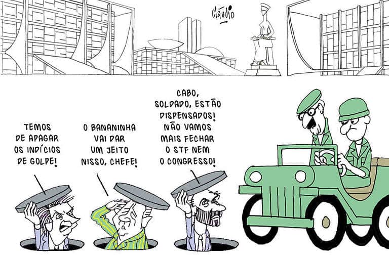 Da esq. p/ dir.: Jair Bolsonaro, o general Braga Netto e o deputado Eduardo Bolsonaro - Cláudio/Folhapress