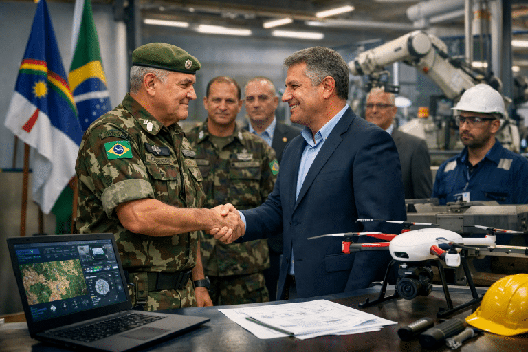 Encontrou discutiu inovação tecnológica, uso de drones e parcerias entre o Exército Brasileiro e o setor industrial pernambucano (Imagem ilustrativa, gerada por IA)