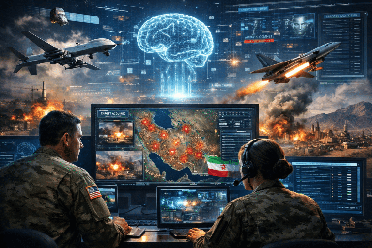 Inteligência Artificial na guerra dos EUA contra Irã (Imagem ilustrativa, criada por IA)