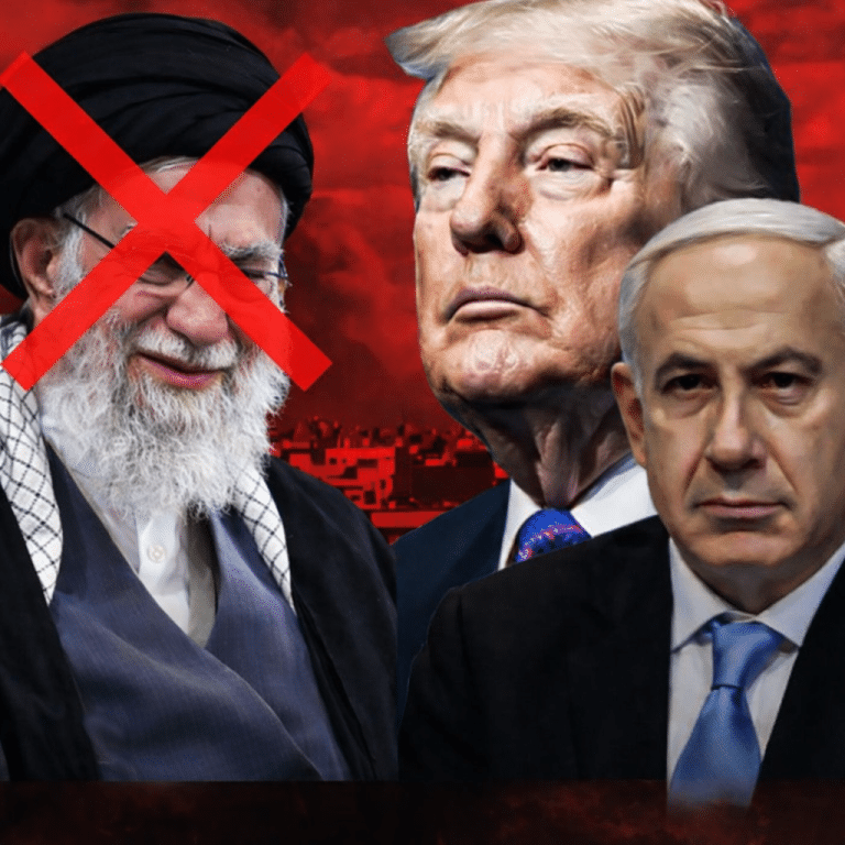 Trump, Netanyahu e Khamenei (eliminado)