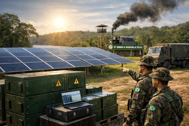 Bases do Exército na Amazônia terão energia solar (Imagem ilustrativa, criada por IA)