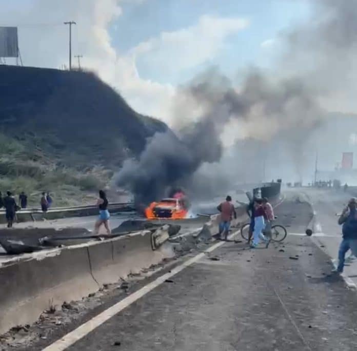 Explosão na Dutra vitimou um sargento do Exército (Imagem: redes sociais)