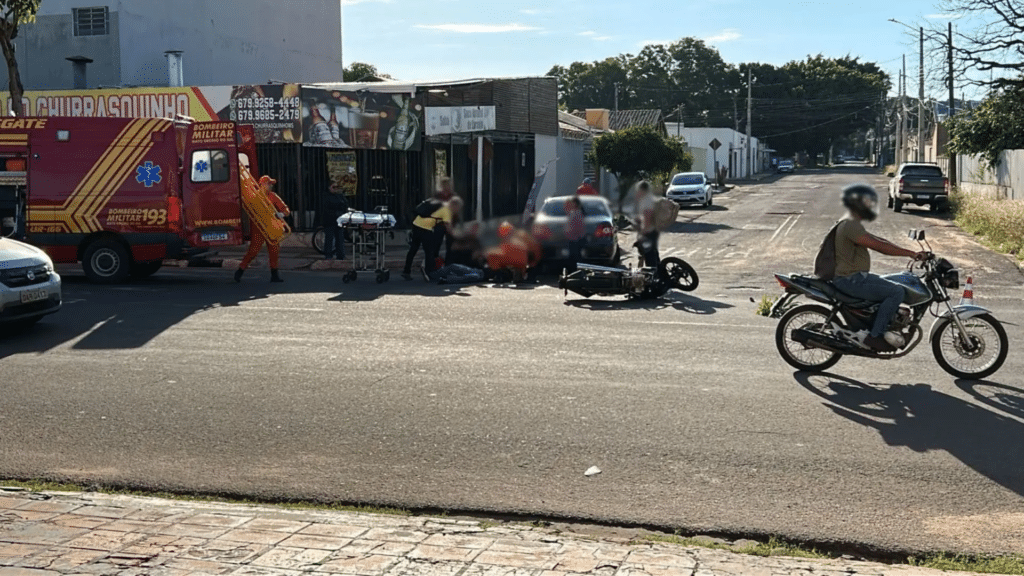 Militar acidentado de moto em Campo Grande - Imagem: Midia Max