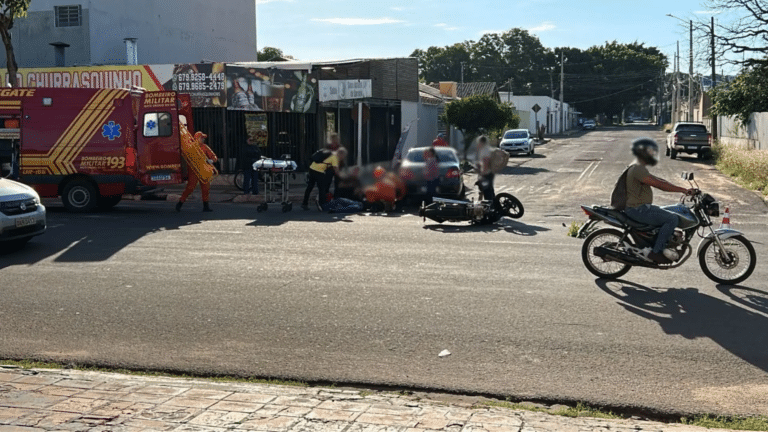 Militar acidentado de moto em Campo Grande - Imagem: Midia Max