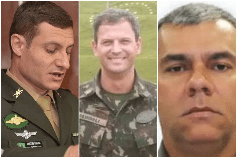 O tenente-coronel Guilherme Marques de Almeida, o subtenente Giancarlo Rodrigues e o major da reserva Ângelo Denicoli foram presos nesta sexta (10)