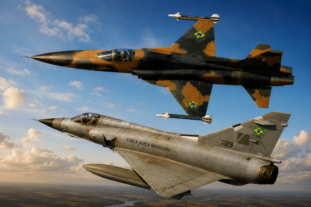 F-5E Tiger II e Mirage F-103 foram os caças utilizados pela FAB na frustrada perseguição aos OVNIS