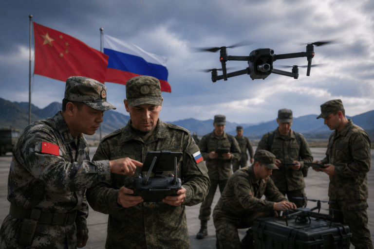 Chineses treinam militares russos