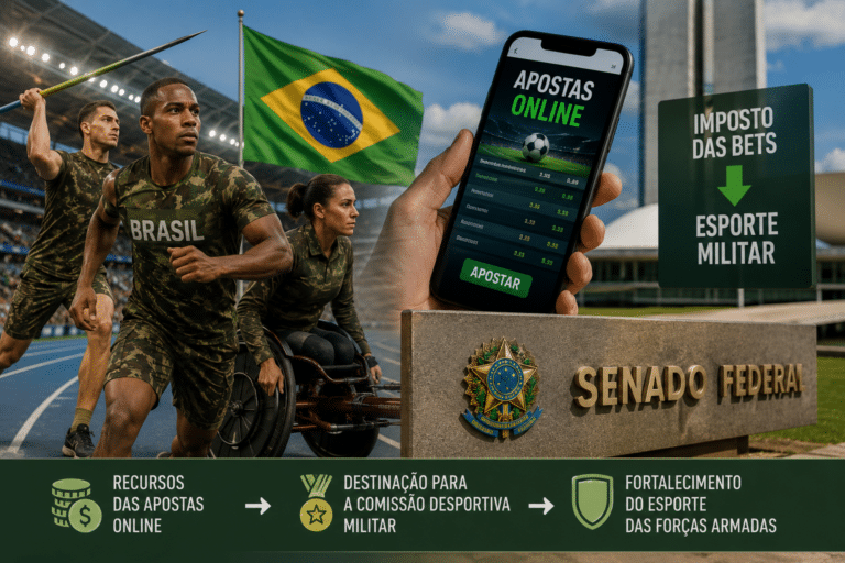 Esporte militar - imposto das bets (Imagem ilustrativa, gerada por IA)