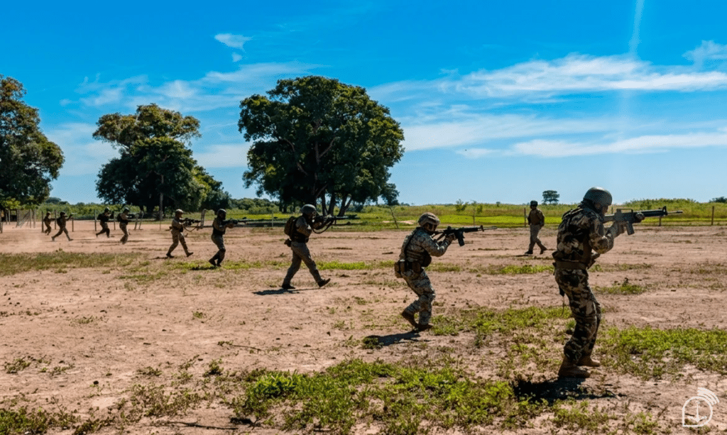 Militares participam de exercício conjunto durante operação ribeirinha – Imagem: Marinheiro Gian/Marinha do Brasil