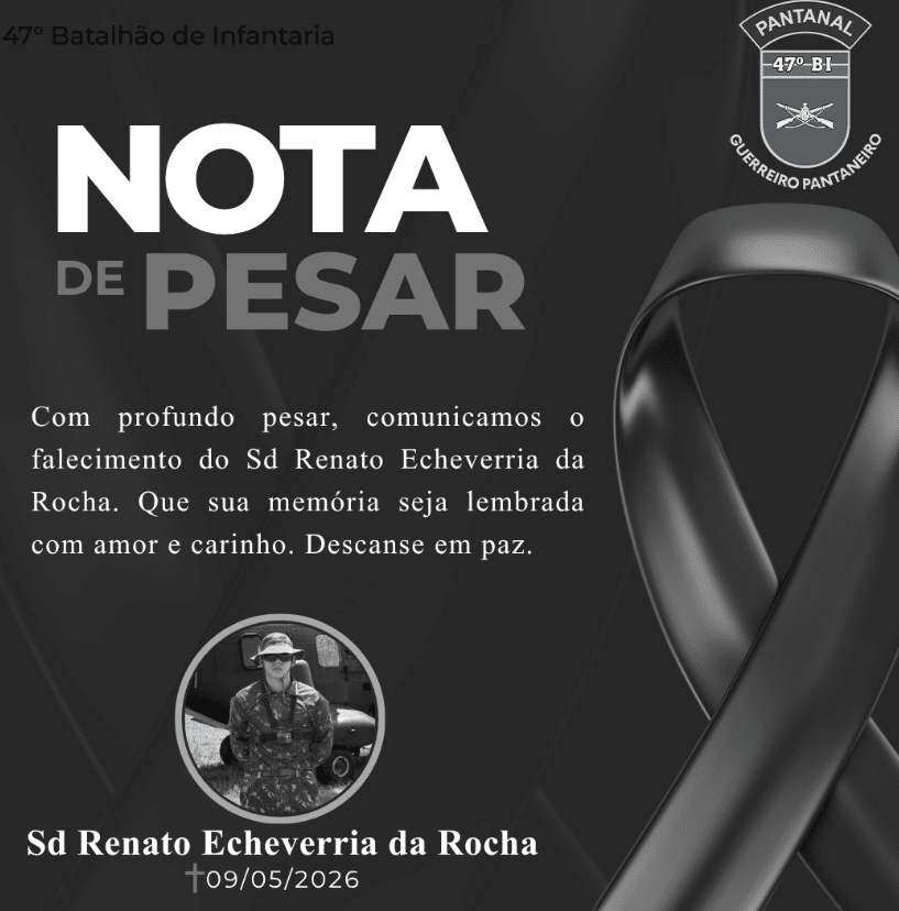Nota de pesar 47 BI - Soldado Renato Echeverria da Rocha