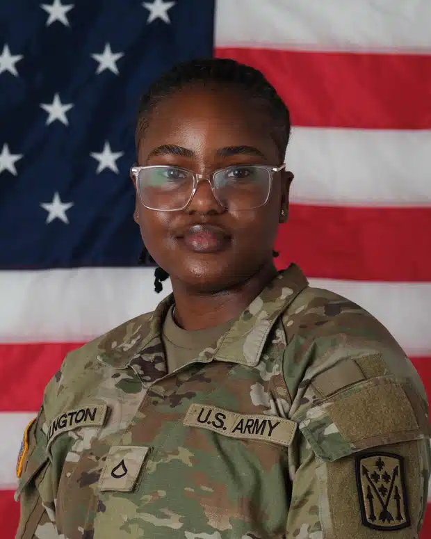 A segundo soldado Mariyah Collington desapareceu em 2 de maio nas águas da costa sul de Marrocos (Imagem US Army)