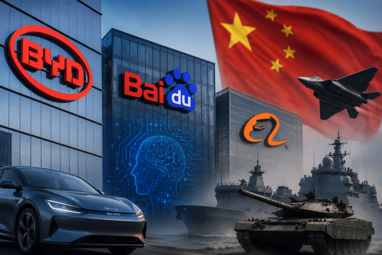 BYD, Baidoo e Ali Baba ajudam forças armadas chinesas, diz Pentágono