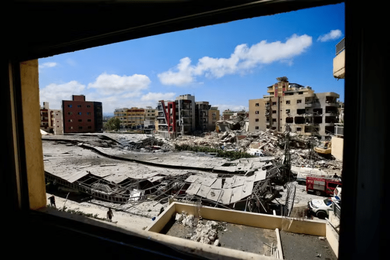 Destruição causada por bombardeio israelense em Tiro, no sul do Líbano