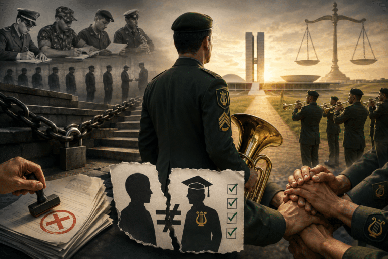 Confundidos com sargentos do Quadro Especial, músicos do Exército foram preteridos ao longo da carreira