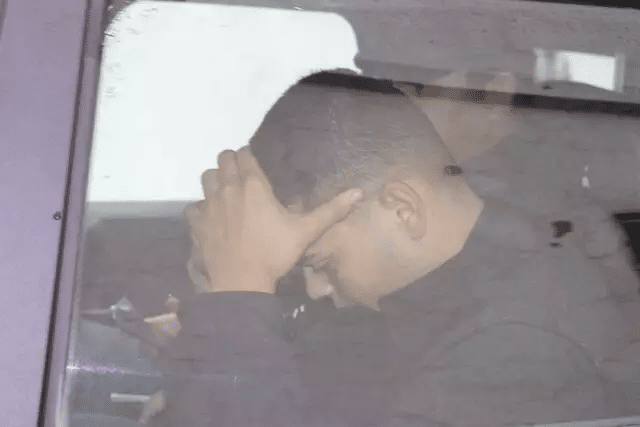 Victor sendo levado pela Polícia Civil após deixar a UPA