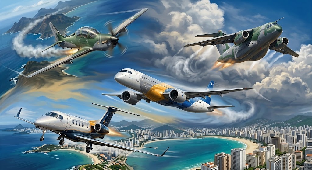 A-29 Super Tucano, KC-390 Millennium, Phenom 300 e E195-E2 impulsionaram a expansão internacional da EMBRAER