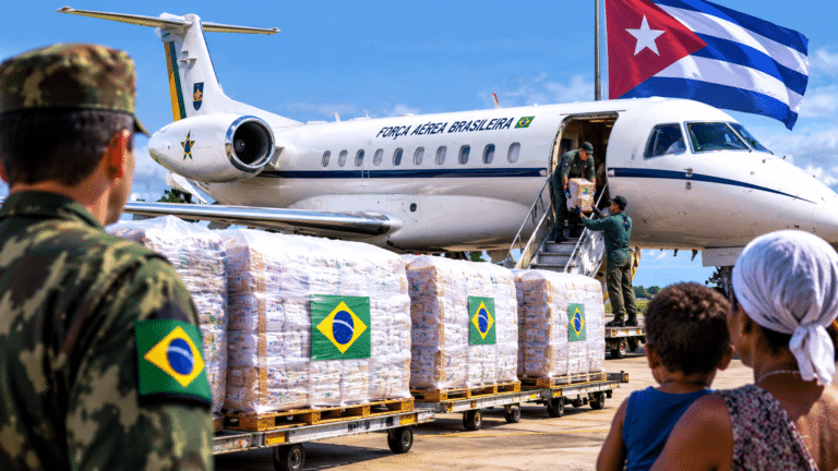 Avião da FAB levou toneladas de leite a Cuba