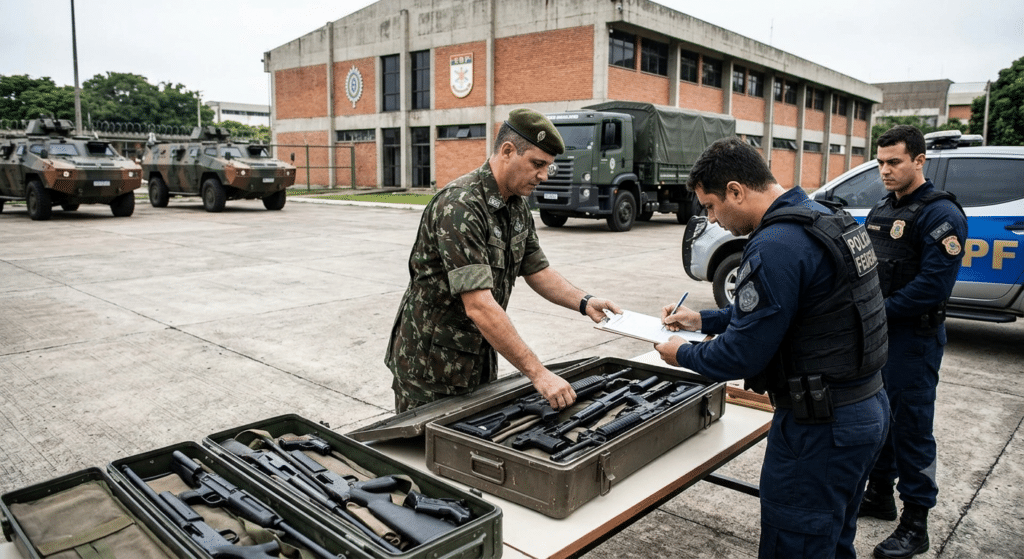 Militares entregam armas de Bolsonaro à PF
