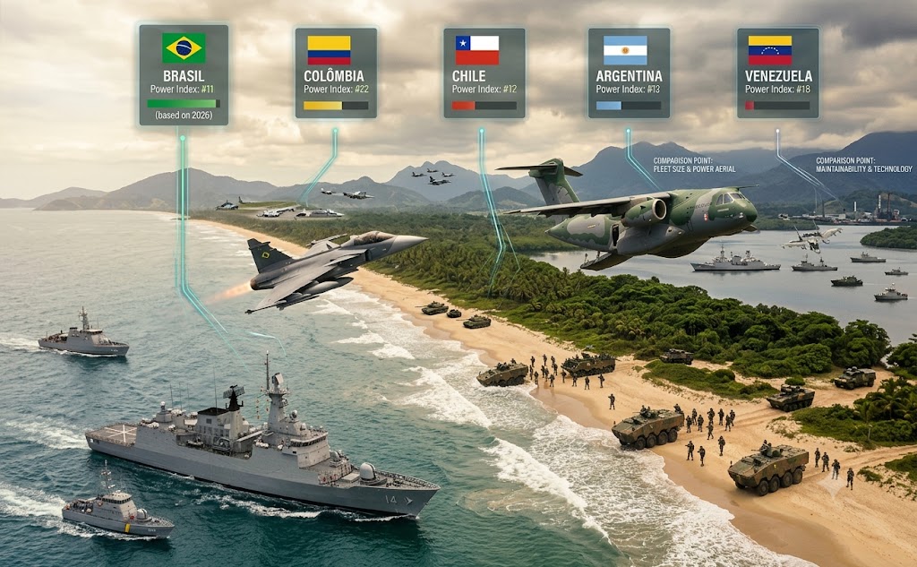 Poderio militar do Brasil supera amplamente os demais países da América Latina