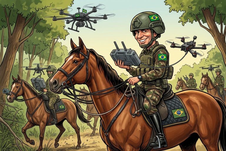 Exército treina integração entre cavalos e drones na guerra moderna