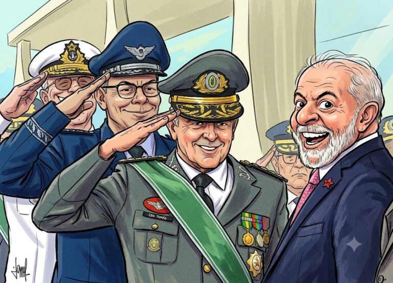 Lula estava bem-humorado no encontro com comandantes militares