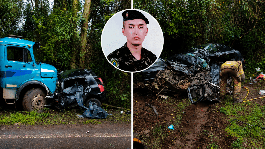 Colisão entre carro e caminhão causou duas mortes na BR 158, em Panambi