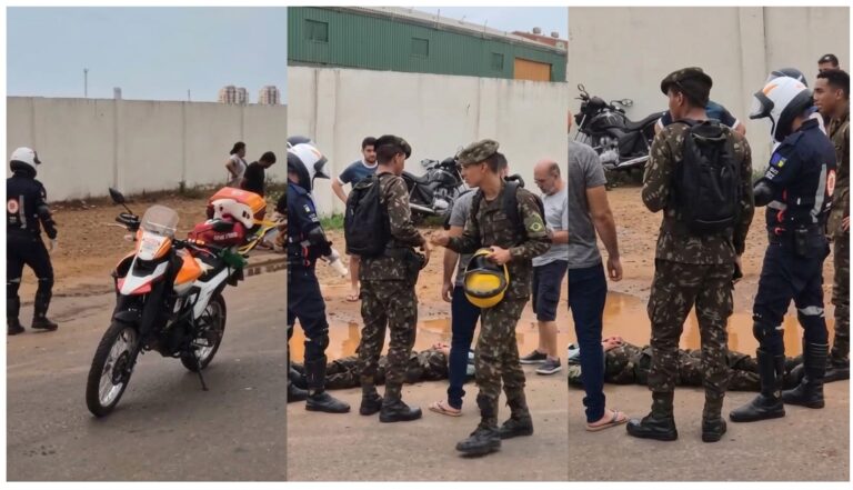 Acidente deixa militares feridos em Porto Velho