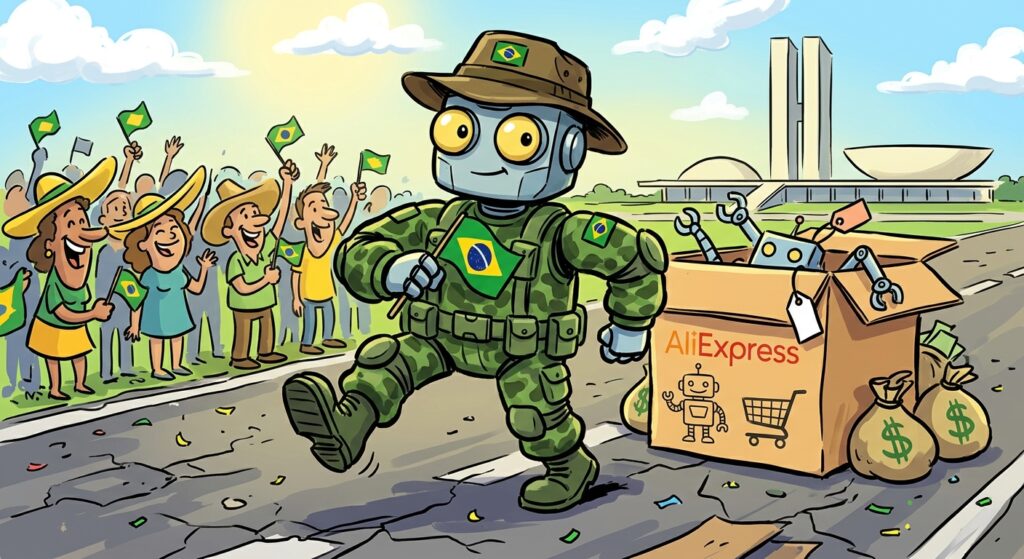 Robô do Exército desfilando no 7 de setembro