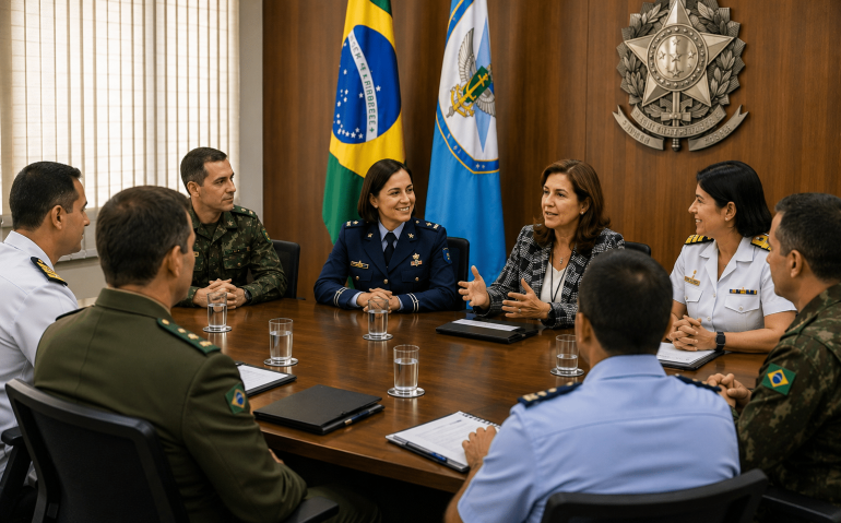 Ação da Justiça Militar conscientiza sobre a presença de mulheres nas Forças Armadas (Imagem ilustrativa, gerada por IA)