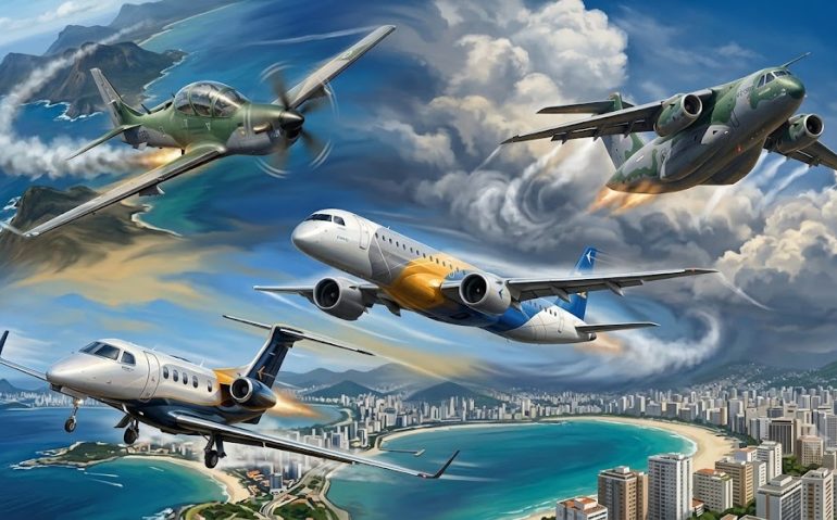 A-29 Super Tucano, KC-390 Millennium, Phenom 300 e E195-E2 impulsionaram a expansão internacional da EMBRAER