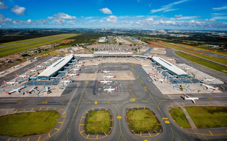 Vista aérea do Aeroporto de Brasília — Foto: Bento Viana/Inframerica