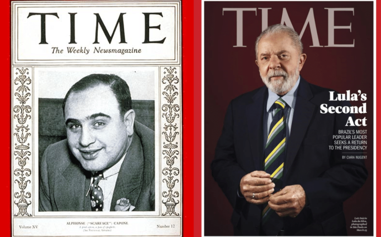 Al Capone e Luna na capa da TIME