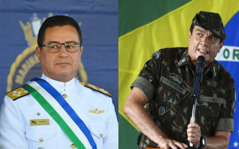 Almirante Garnier e general Paulo César
