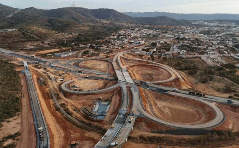 Obras do novo contorno rodoviário de Montes Claros incluem viadutos no trevo da saída para Bocaiuva - crédito: Eco 135/divulgação
