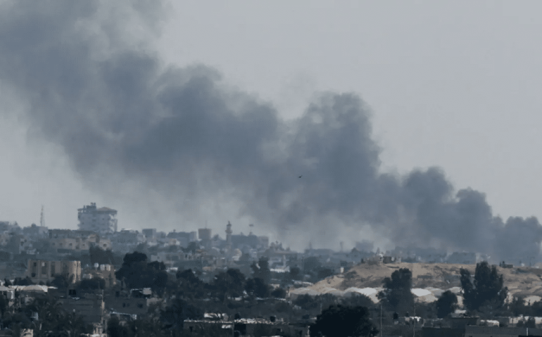 Ataque israelense em Rafah, sul de Gaza
28/5/2024 REUTERS/Mohammed Salem