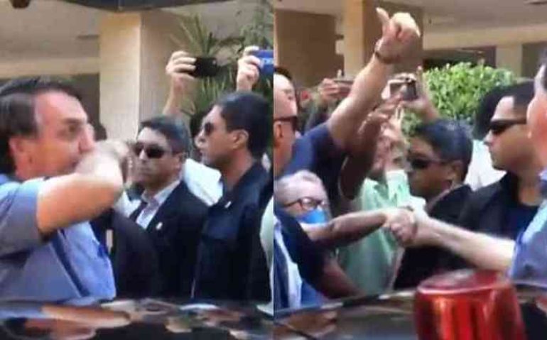 BOLSONARO LIMPANDO O NARIZ