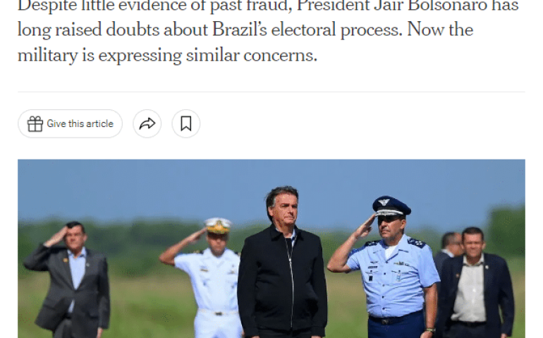 BOLSONARO NO NYT