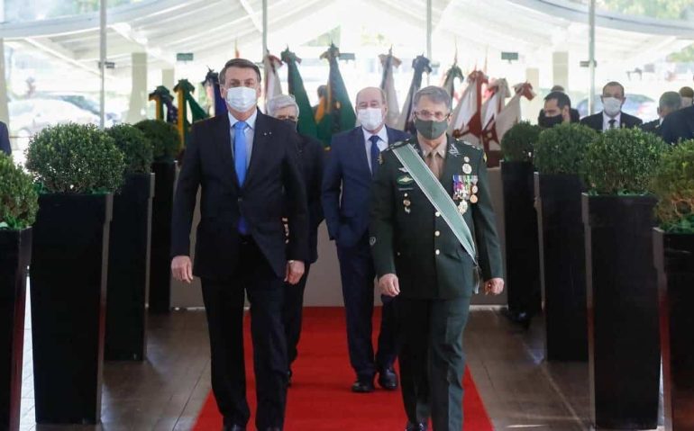 O presidente Jair Bolsonaro participa de cerimônia no Clube do Exército Foto: Isac Nóbrega/Presidência