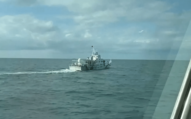 Embarcação apontada por Taiwan como da China e que estava perto da ilha
11/7/2024 Divulgação via REUTERS