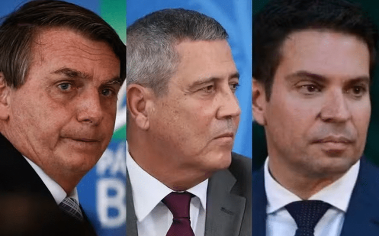 Jair Bolsonaro, Walter Braga Netto e Alexandre Ramagem: trio será indiciado por trama golpista de 2022 — Foto: Pablo Jacob/Ag. O Globo, Isac Nóbrega/PR e Valter Campanato/Ag. Brasil