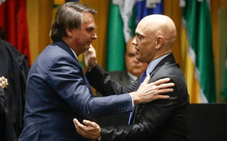 Bolsonaro e Alexandre de Moraes (AFP)