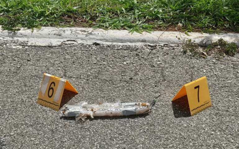 Suposta bomba encontrada pela PM em Brasília Paula Ferreira/Agência O Globo