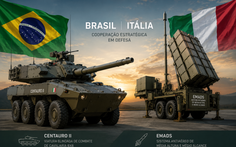 Brasil e Itália cooperação de defesa (Imagem ilustrativa, gerada por IA)