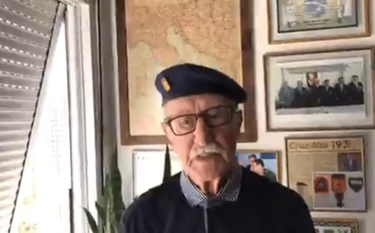 Capitão Elmo Diniz, veterano da FEB (Reprodução: Twitter do CMS)