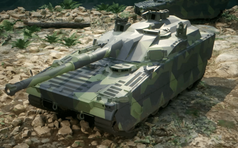 O novo CV 90 120mm recebe toda a base de 4ª geração do CV90 MK IV IFV. Firma: BAE Systems