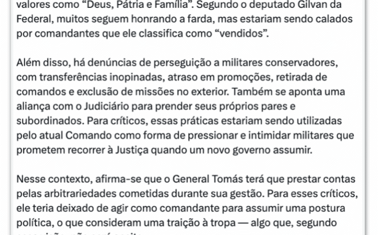 Cabo Gilberto no X (reprodução)