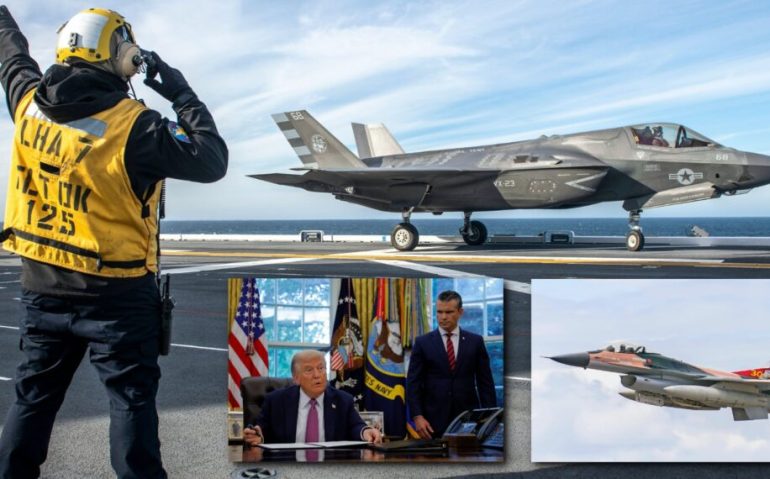 Caça americano, venezuelano e Trump