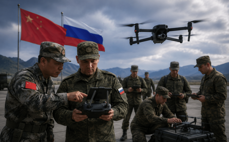 Chineses treinam militares russos