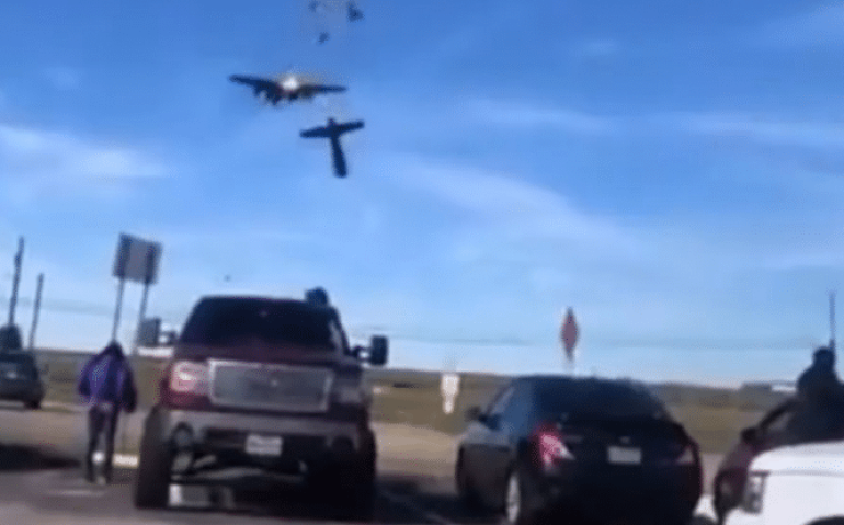 Colisão aviões no Texas