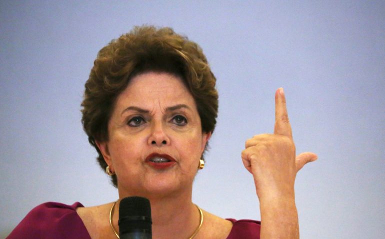 Former Brazilian President Dilma Rousseff speaks during a news conference in Rio de Janeiro, Brazil March 26, 2018. REUTERS/Pilar Olivares